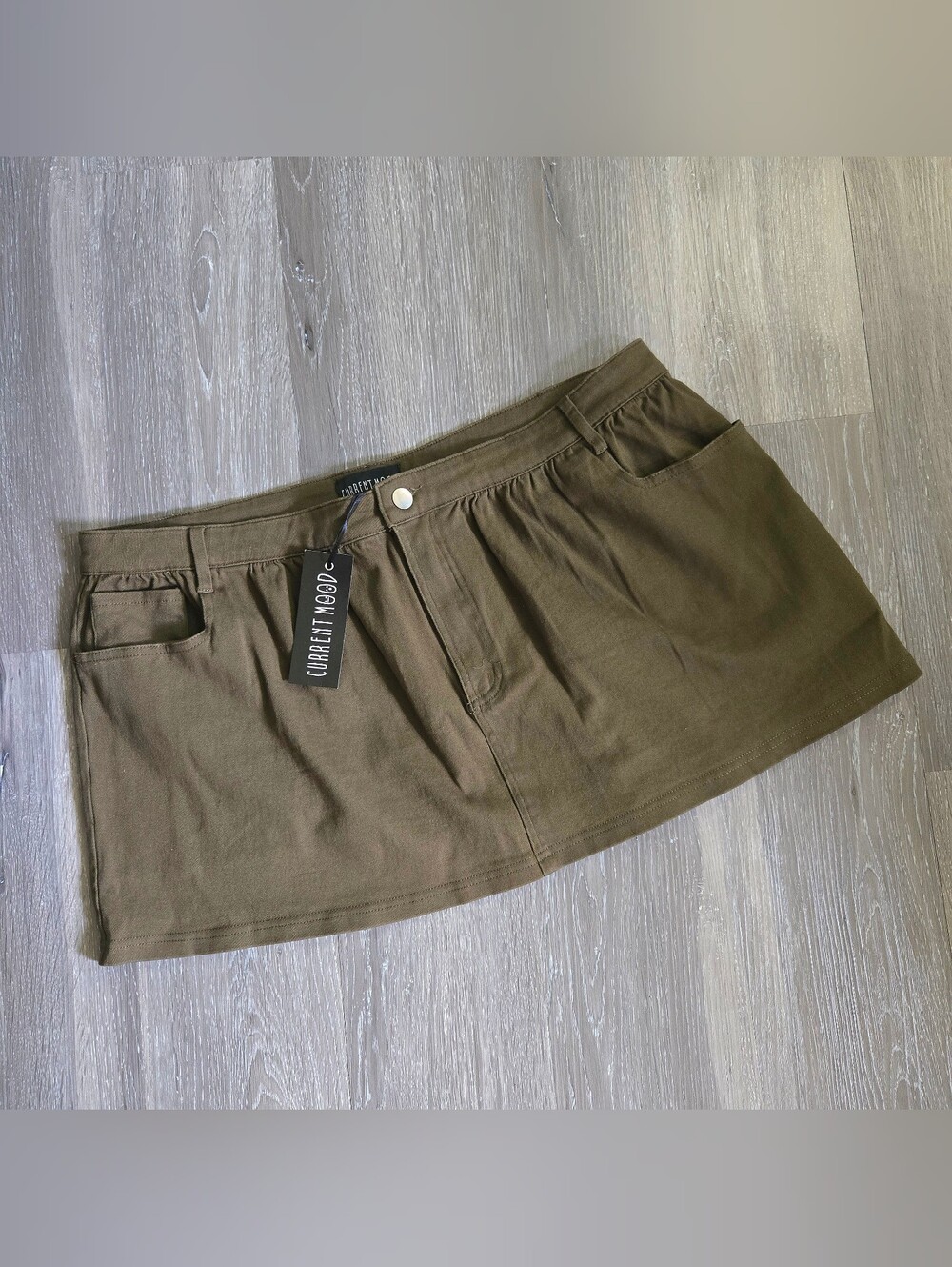 Dollskill Current Mood Army Green Mini Skirt